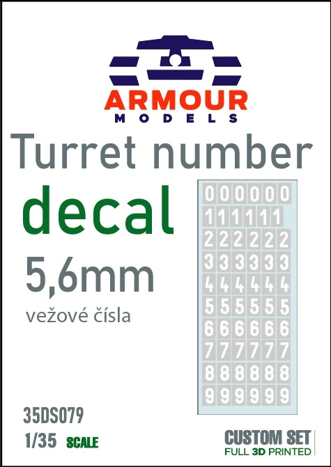 1:35 Decals - Vežové čísla ČSĽA 5,6 mm